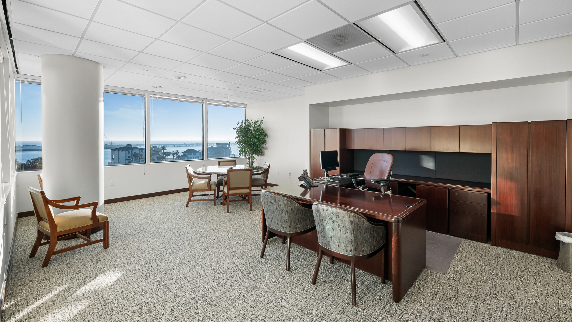 Executive office with views of Pensacola Bay at One Energy Place.