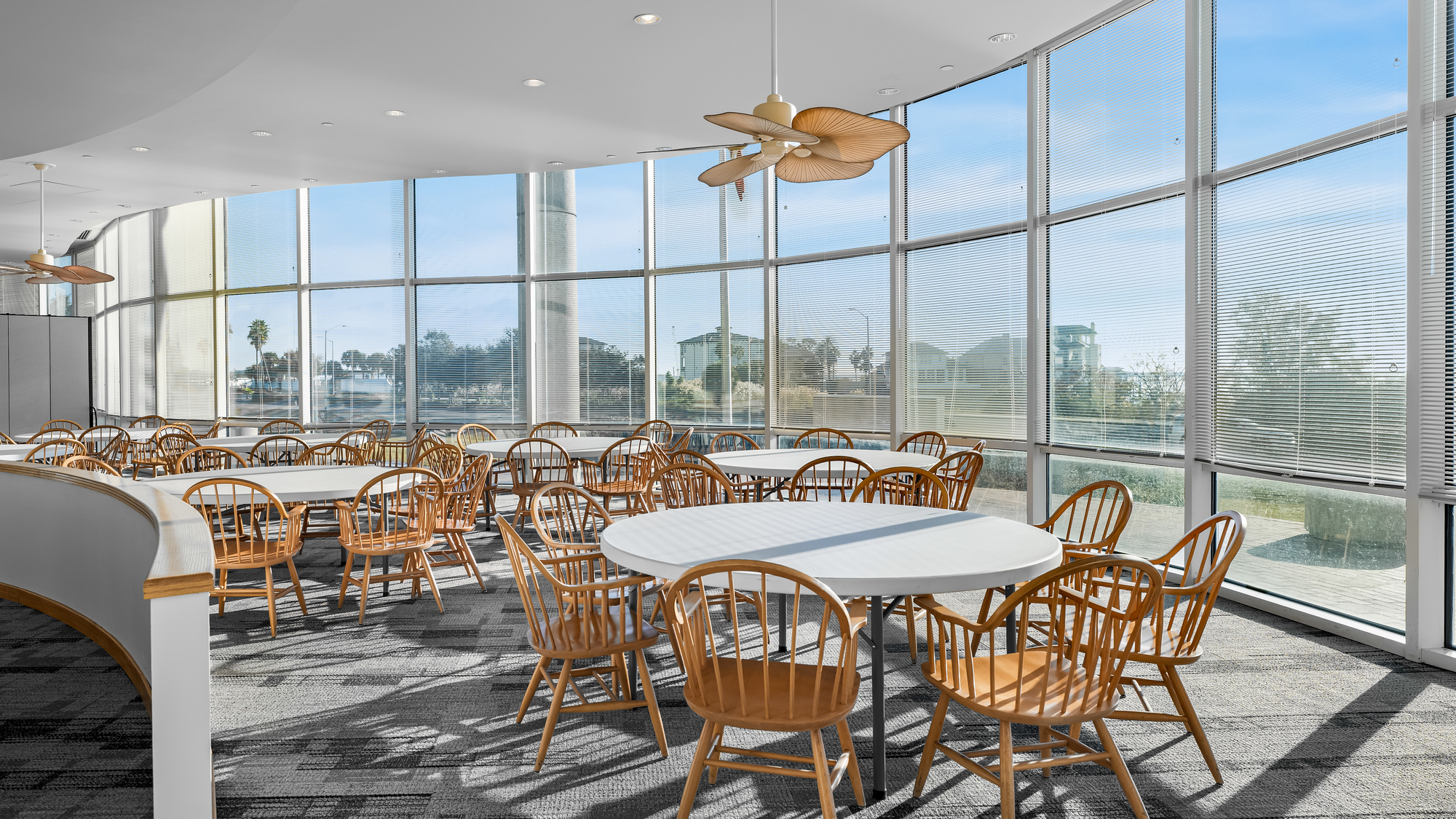Waterfront dining and restaurant space available at One Energy Place in Pensacola.