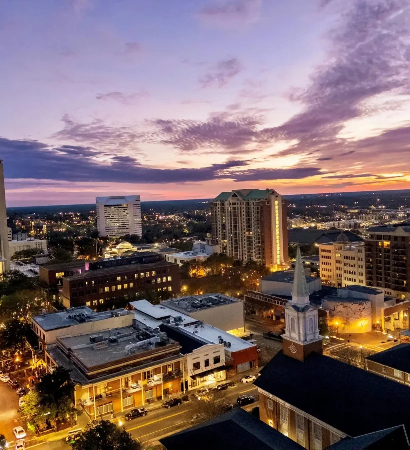 Downtown Tallahassee, Florida, representing the region’s commercial real estate market